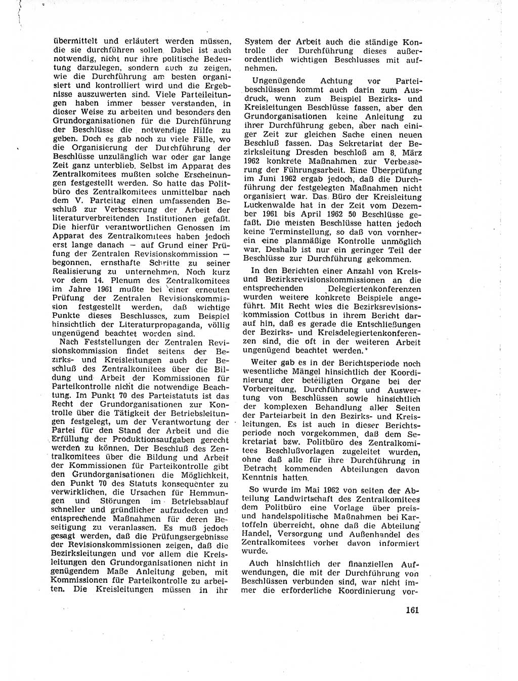Neuer Weg (NW), Organ des Zentralkomitees (ZK) der SED (Sozialistische Einheitspartei Deutschlands) für Fragen des Parteilebens, 18. Jahrgang [Deutsche Demokratische Republik (DDR)] 1963, Seite 161 (NW ZK SED DDR 1963, S. 161)