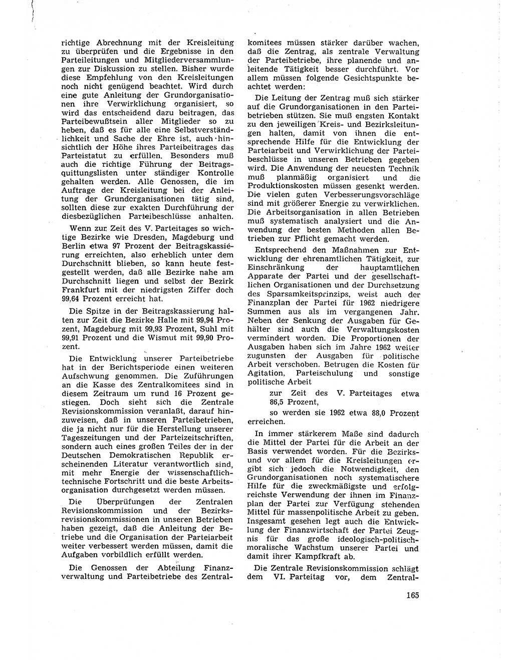 Neuer Weg (NW), Organ des Zentralkomitees (ZK) der SED (Sozialistische Einheitspartei Deutschlands) für Fragen des Parteilebens, 18. Jahrgang [Deutsche Demokratische Republik (DDR)] 1963, Seite 165 (NW ZK SED DDR 1963, S. 165)