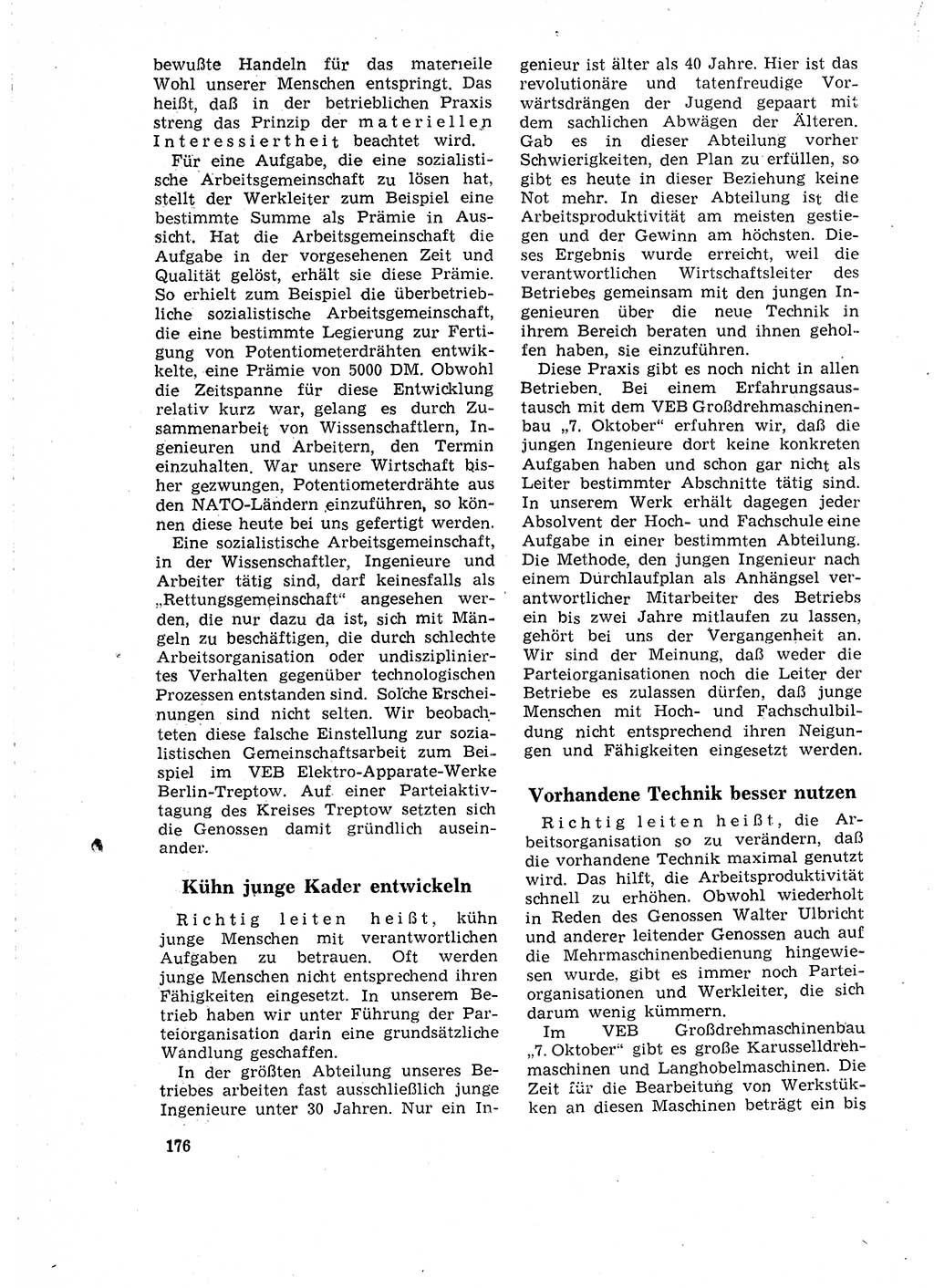 Neuer Weg (NW), Organ des Zentralkomitees (ZK) der SED (Sozialistische Einheitspartei Deutschlands) für Fragen des Parteilebens, 18. Jahrgang [Deutsche Demokratische Republik (DDR)] 1963, Seite 176 (NW ZK SED DDR 1963, S. 176)