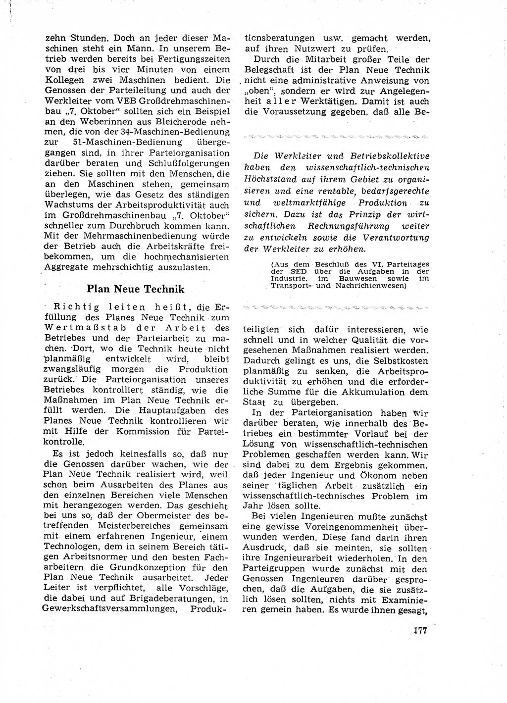 Neuer Weg (NW), Organ des Zentralkomitees (ZK) der SED (Sozialistische Einheitspartei Deutschlands) für Fragen des Parteilebens, 18. Jahrgang [Deutsche Demokratische Republik (DDR)] 1963, Seite 177 (NW ZK SED DDR 1963, S. 177)