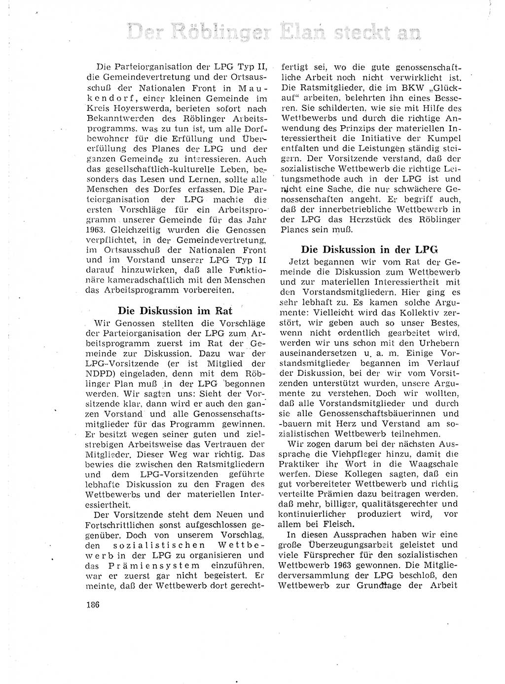 Neuer Weg (NW), Organ des Zentralkomitees (ZK) der SED (Sozialistische Einheitspartei Deutschlands) für Fragen des Parteilebens, 18. Jahrgang [Deutsche Demokratische Republik (DDR)] 1963, Seite 186 (NW ZK SED DDR 1963, S. 186)