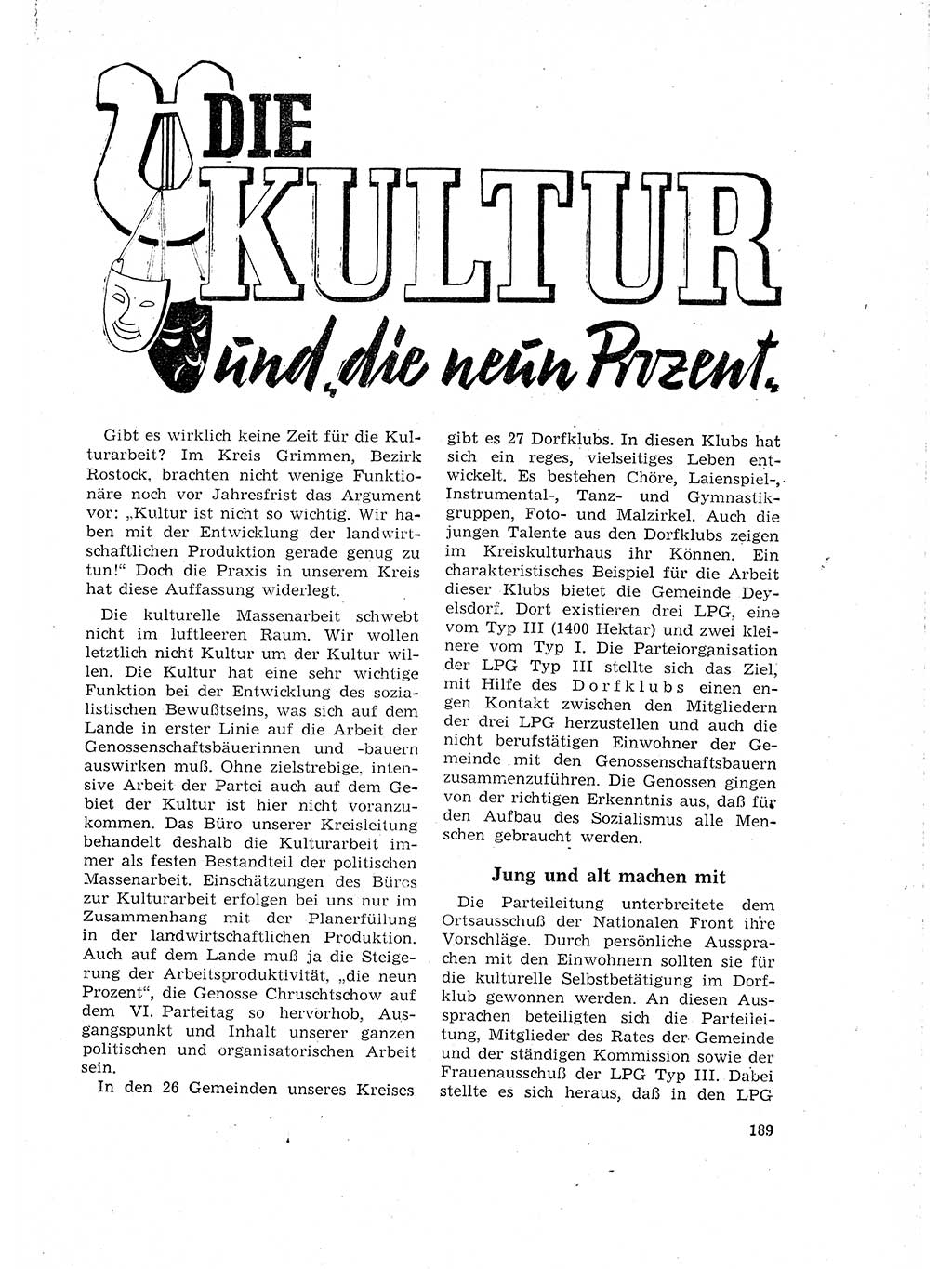 Neuer Weg (NW), Organ des Zentralkomitees (ZK) der SED (Sozialistische Einheitspartei Deutschlands) für Fragen des Parteilebens, 18. Jahrgang [Deutsche Demokratische Republik (DDR)] 1963, Seite 189 (NW ZK SED DDR 1963, S. 189)