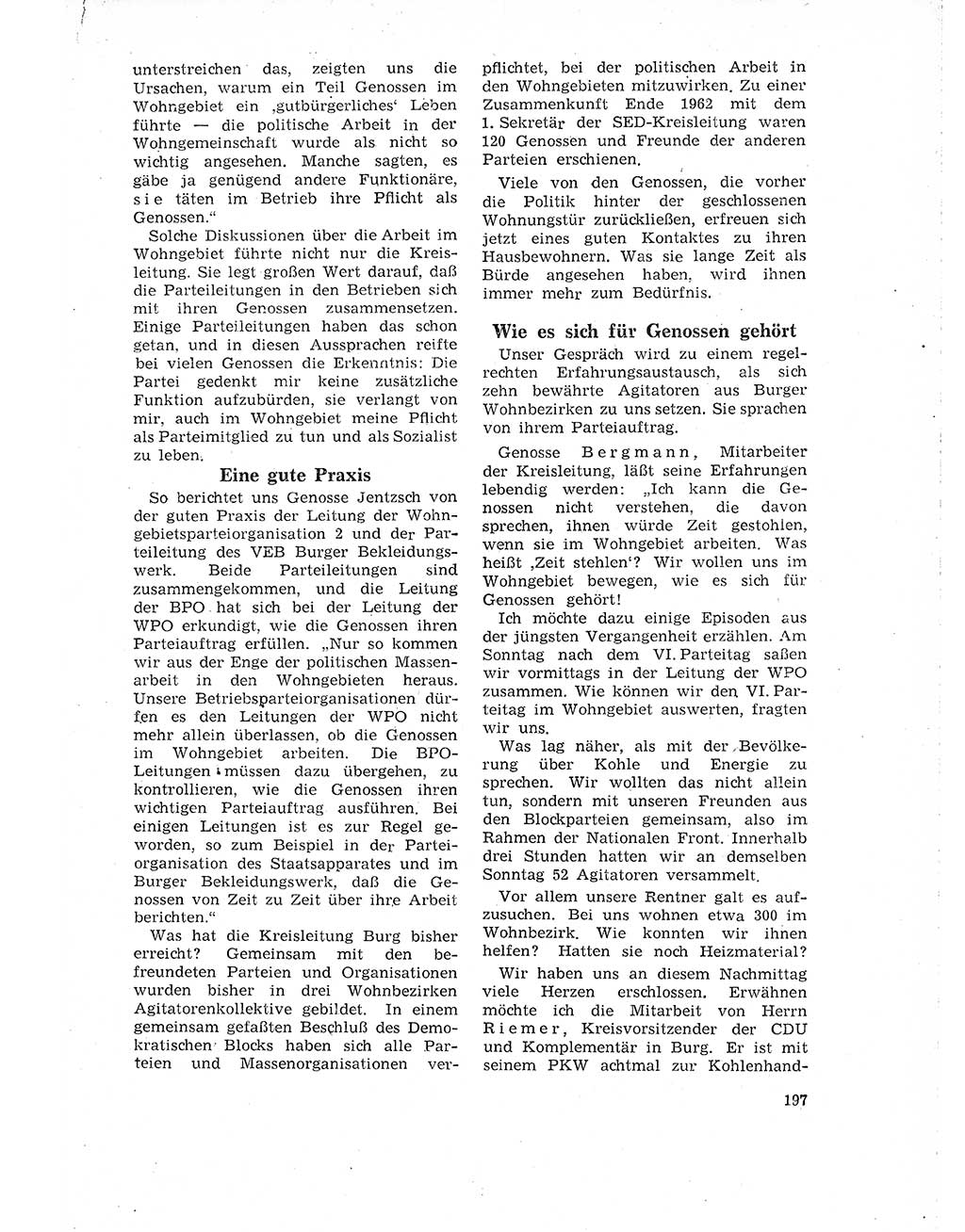 Neuer Weg (NW), Organ des Zentralkomitees (ZK) der SED (Sozialistische Einheitspartei Deutschlands) für Fragen des Parteilebens, 18. Jahrgang [Deutsche Demokratische Republik (DDR)] 1963, Seite 197 (NW ZK SED DDR 1963, S. 197)