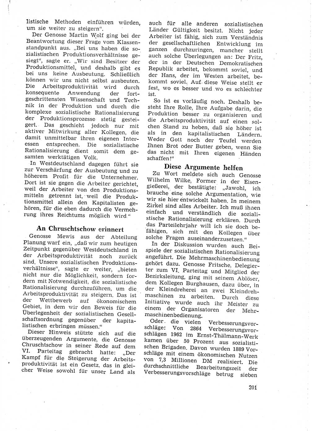 Neuer Weg (NW), Organ des Zentralkomitees (ZK) der SED (Sozialistische Einheitspartei Deutschlands) für Fragen des Parteilebens, 18. Jahrgang [Deutsche Demokratische Republik (DDR)] 1963, Seite 201 (NW ZK SED DDR 1963, S. 201)