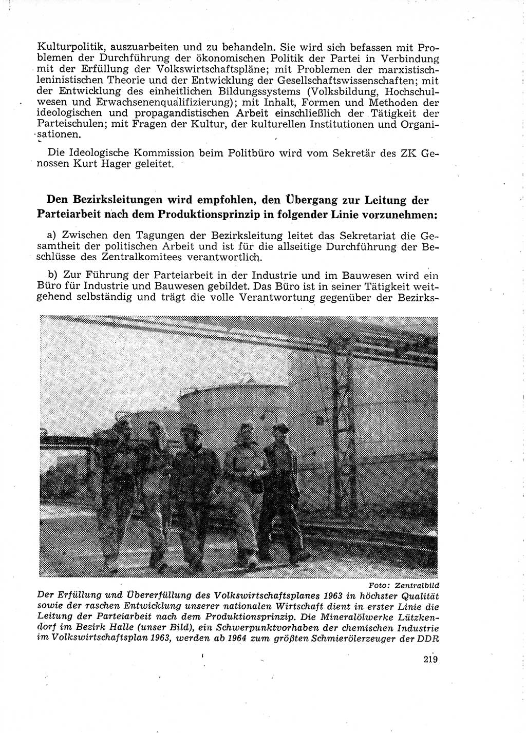 Neuer Weg (NW), Organ des Zentralkomitees (ZK) der SED (Sozialistische Einheitspartei Deutschlands) für Fragen des Parteilebens, 18. Jahrgang [Deutsche Demokratische Republik (DDR)] 1963, Seite 219 (NW ZK SED DDR 1963, S. 219)