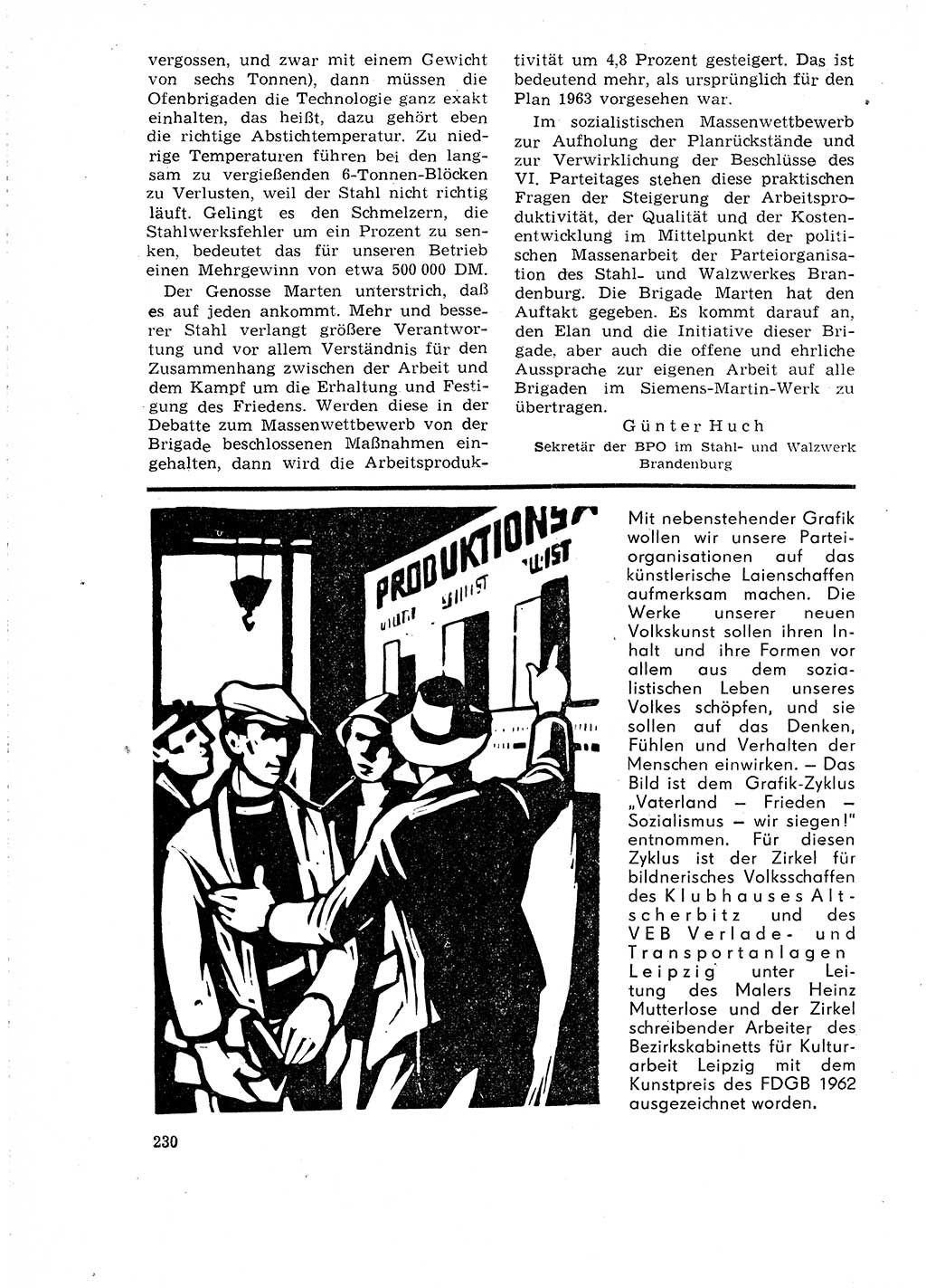 Neuer Weg (NW), Organ des Zentralkomitees (ZK) der SED (Sozialistische Einheitspartei Deutschlands) für Fragen des Parteilebens, 18. Jahrgang [Deutsche Demokratische Republik (DDR)] 1963, Seite 230 (NW ZK SED DDR 1963, S. 230)