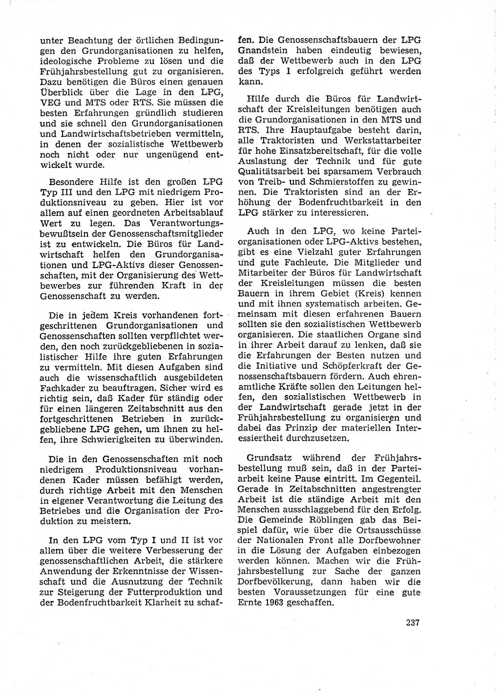Neuer Weg (NW), Organ des Zentralkomitees (ZK) der SED (Sozialistische Einheitspartei Deutschlands) für Fragen des Parteilebens, 18. Jahrgang [Deutsche Demokratische Republik (DDR)] 1963, Seite 237 (NW ZK SED DDR 1963, S. 237)