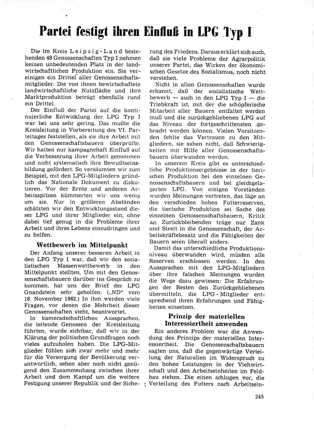 Neuer Weg (NW), Organ des Zentralkomitees (ZK) der SED (Sozialistische Einheitspartei Deutschlands) für Fragen des Parteilebens, 18. Jahrgang [Deutsche Demokratische Republik (DDR)] 1963, Seite 245 (NW ZK SED DDR 1963, S. 245)