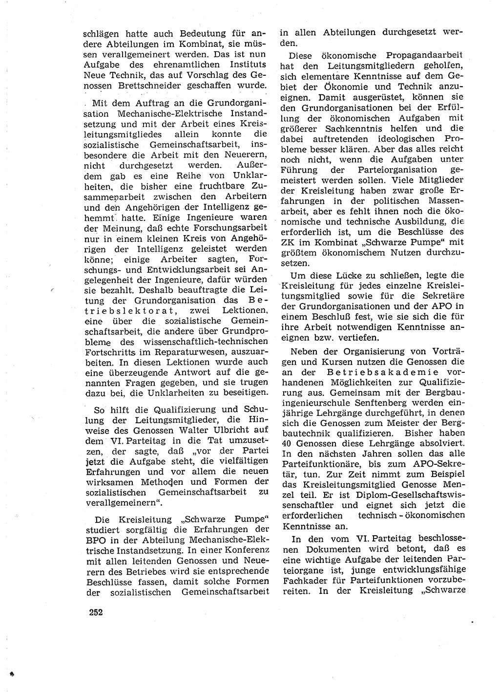 Neuer Weg (NW), Organ des Zentralkomitees (ZK) der SED (Sozialistische Einheitspartei Deutschlands) für Fragen des Parteilebens, 18. Jahrgang [Deutsche Demokratische Republik (DDR)] 1963, Seite 252 (NW ZK SED DDR 1963, S. 252)