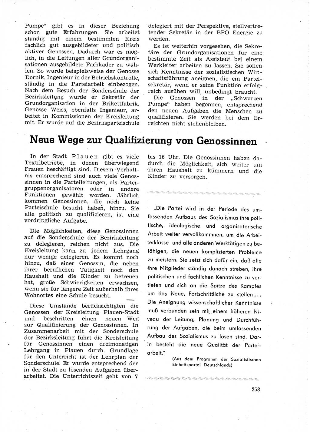Neuer Weg (NW), Organ des Zentralkomitees (ZK) der SED (Sozialistische Einheitspartei Deutschlands) für Fragen des Parteilebens, 18. Jahrgang [Deutsche Demokratische Republik (DDR)] 1963, Seite 253 (NW ZK SED DDR 1963, S. 253)