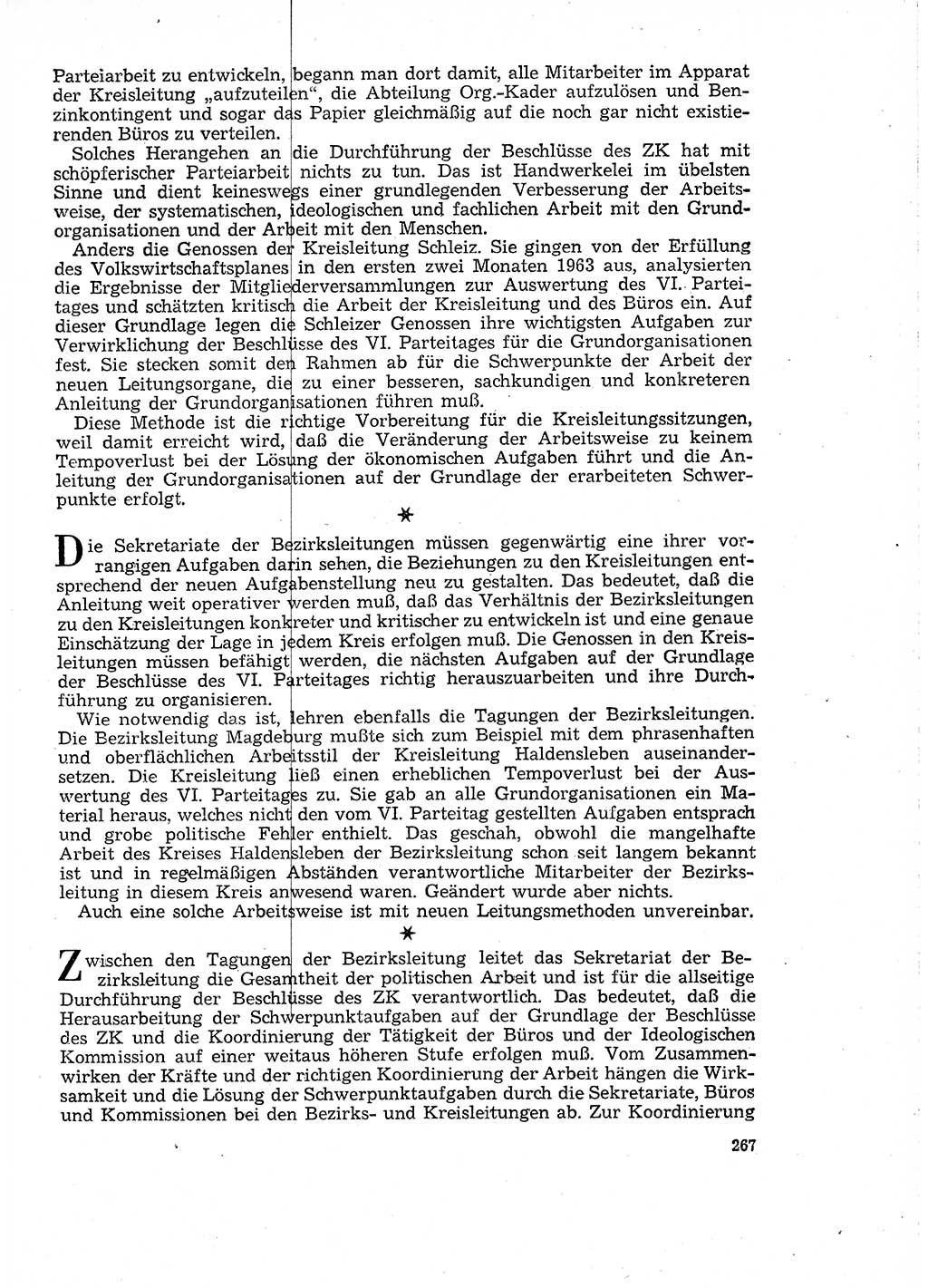 Neuer Weg (NW), Organ des Zentralkomitees (ZK) der SED (Sozialistische Einheitspartei Deutschlands) für Fragen des Parteilebens, 18. Jahrgang [Deutsche Demokratische Republik (DDR)] 1963, Seite 267 (NW ZK SED DDR 1963, S. 267)