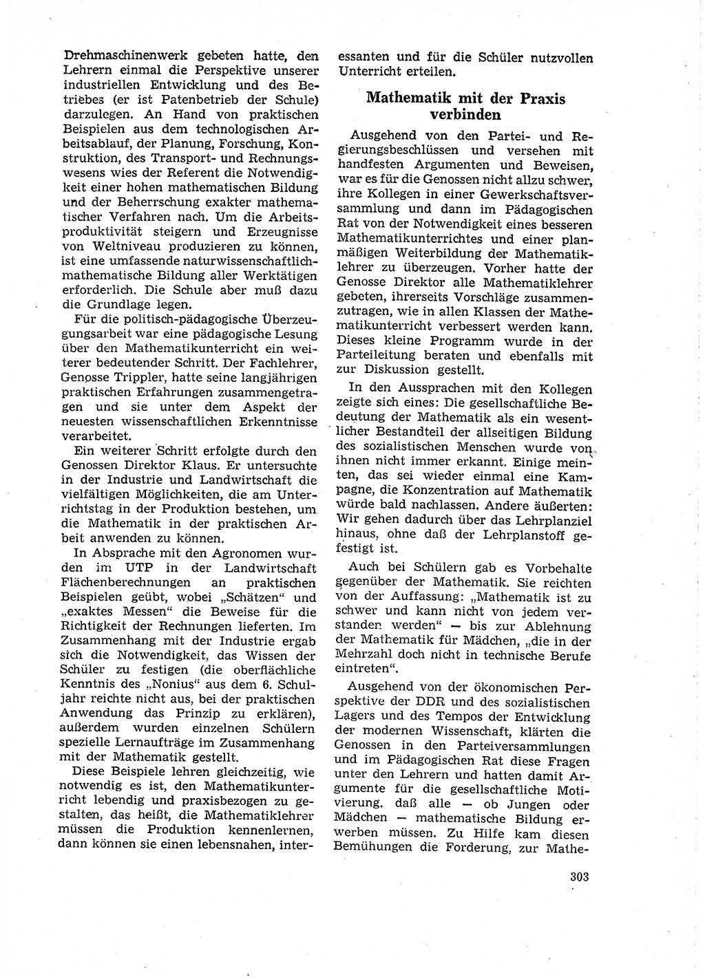 Neuer Weg (NW), Organ des Zentralkomitees (ZK) der SED (Sozialistische Einheitspartei Deutschlands) für Fragen des Parteilebens, 18. Jahrgang [Deutsche Demokratische Republik (DDR)] 1963, Seite 303 (NW ZK SED DDR 1963, S. 303)
