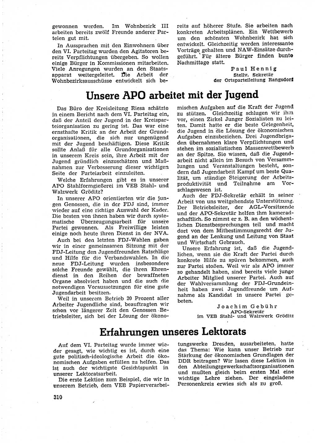 Neuer Weg (NW), Organ des Zentralkomitees (ZK) der SED (Sozialistische Einheitspartei Deutschlands) für Fragen des Parteilebens, 18. Jahrgang [Deutsche Demokratische Republik (DDR)] 1963, Seite 310 (NW ZK SED DDR 1963, S. 310)
