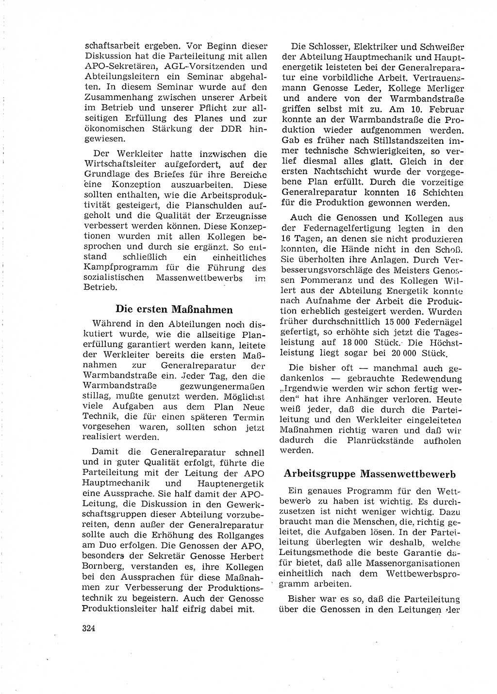 Neuer Weg (NW), Organ des Zentralkomitees (ZK) der SED (Sozialistische Einheitspartei Deutschlands) für Fragen des Parteilebens, 18. Jahrgang [Deutsche Demokratische Republik (DDR)] 1963, Seite 324 (NW ZK SED DDR 1963, S. 324)