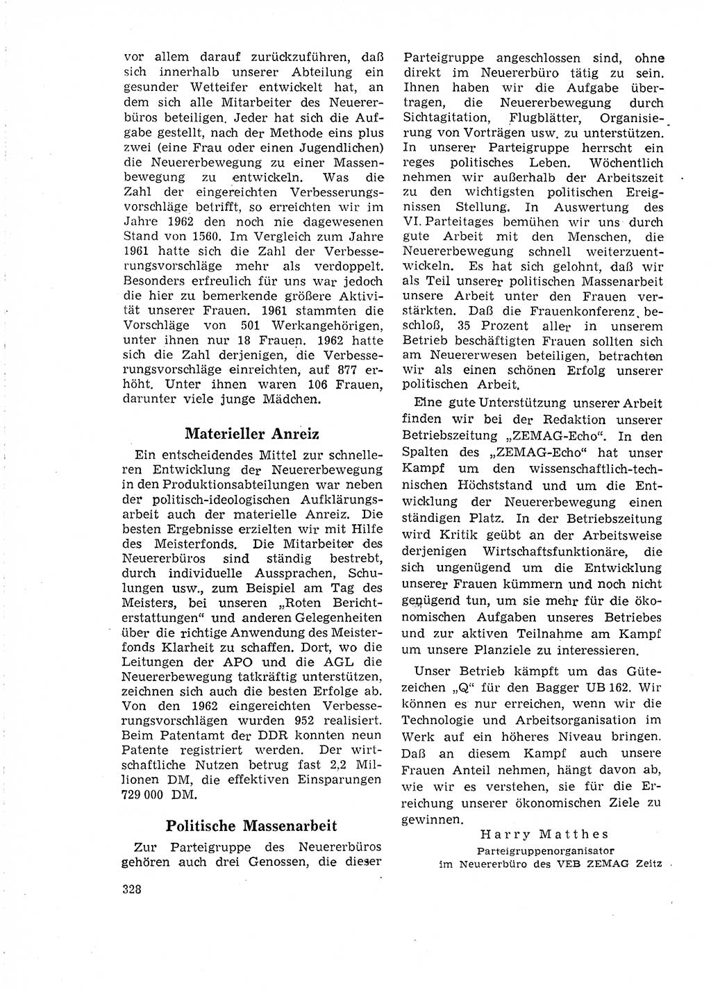Neuer Weg (NW), Organ des Zentralkomitees (ZK) der SED (Sozialistische Einheitspartei Deutschlands) für Fragen des Parteilebens, 18. Jahrgang [Deutsche Demokratische Republik (DDR)] 1963, Seite 328 (NW ZK SED DDR 1963, S. 328)