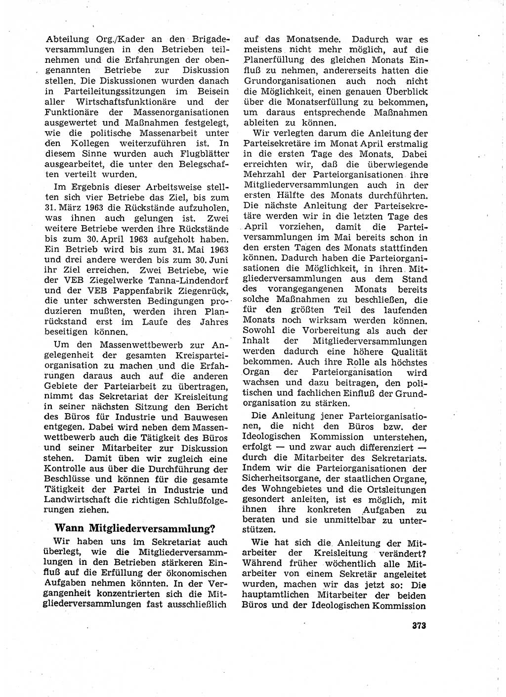 Neuer Weg (NW), Organ des Zentralkomitees (ZK) der SED (Sozialistische Einheitspartei Deutschlands) für Fragen des Parteilebens, 18. Jahrgang [Deutsche Demokratische Republik (DDR)] 1963, Seite 373 (NW ZK SED DDR 1963, S. 373)
