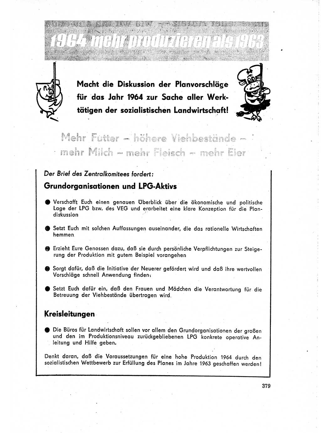Neuer Weg (NW), Organ des Zentralkomitees (ZK) der SED (Sozialistische Einheitspartei Deutschlands) für Fragen des Parteilebens, 18. Jahrgang [Deutsche Demokratische Republik (DDR)] 1963, Seite 379 (NW ZK SED DDR 1963, S. 379)