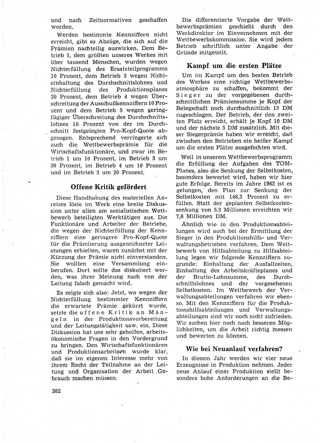 Neuer Weg (NW), Organ des Zentralkomitees (ZK) der SED (Sozialistische Einheitspartei Deutschlands) für Fragen des Parteilebens, 18. Jahrgang [Deutsche Demokratische Republik (DDR)] 1963, Seite 382 (NW ZK SED DDR 1963, S. 382)