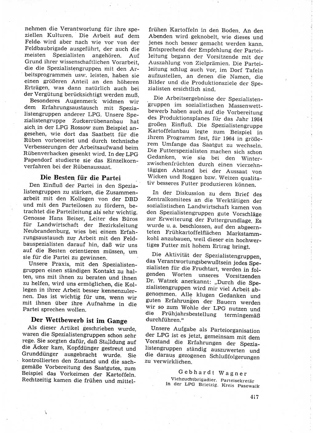 Neuer Weg (NW), Organ des Zentralkomitees (ZK) der SED (Sozialistische Einheitspartei Deutschlands) für Fragen des Parteilebens, 18. Jahrgang [Deutsche Demokratische Republik (DDR)] 1963, Seite 417 (NW ZK SED DDR 1963, S. 417)