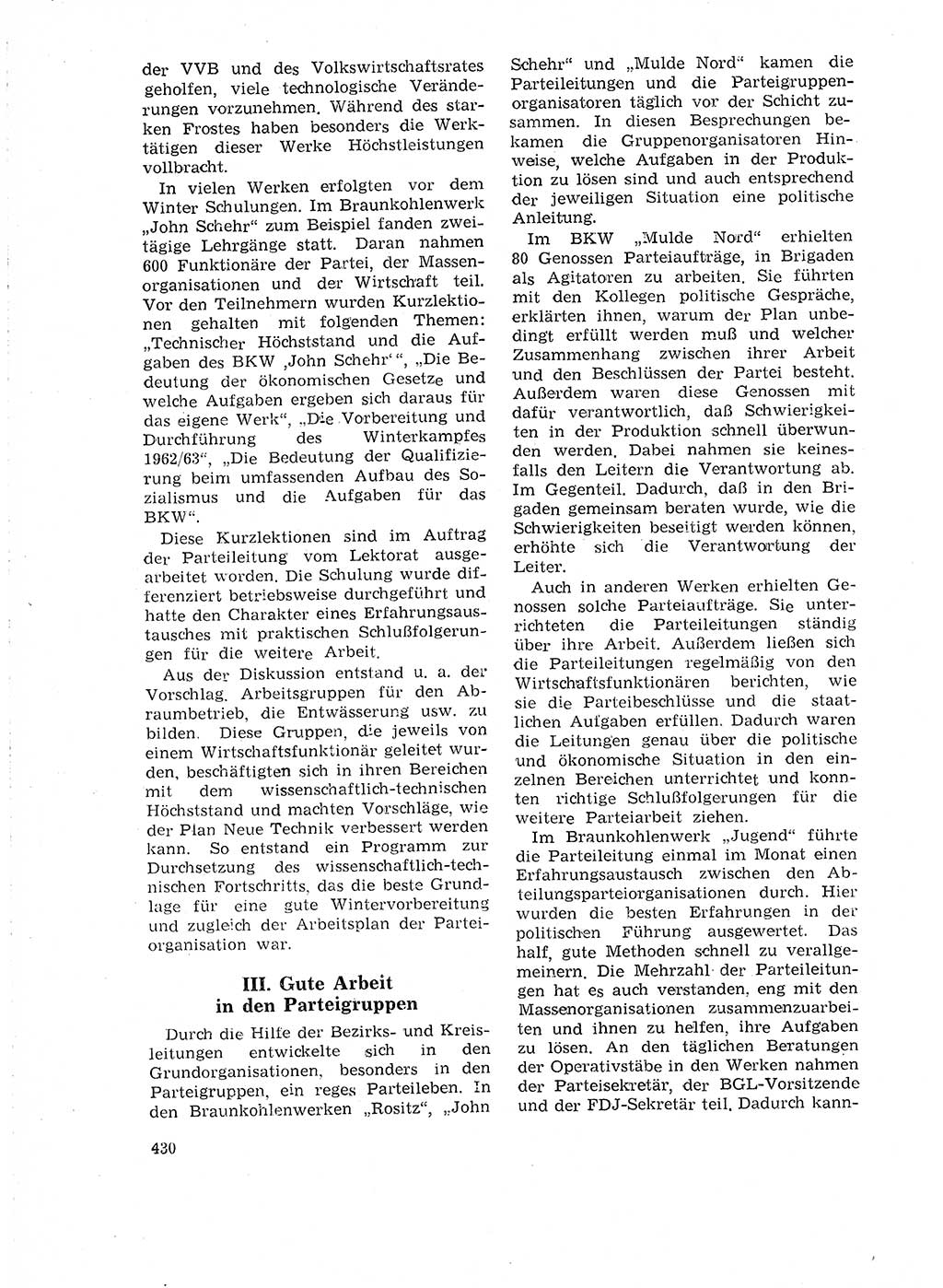 Neuer Weg (NW), Organ des Zentralkomitees (ZK) der SED (Sozialistische Einheitspartei Deutschlands) für Fragen des Parteilebens, 18. Jahrgang [Deutsche Demokratische Republik (DDR)] 1963, Seite 430 (NW ZK SED DDR 1963, S. 430)