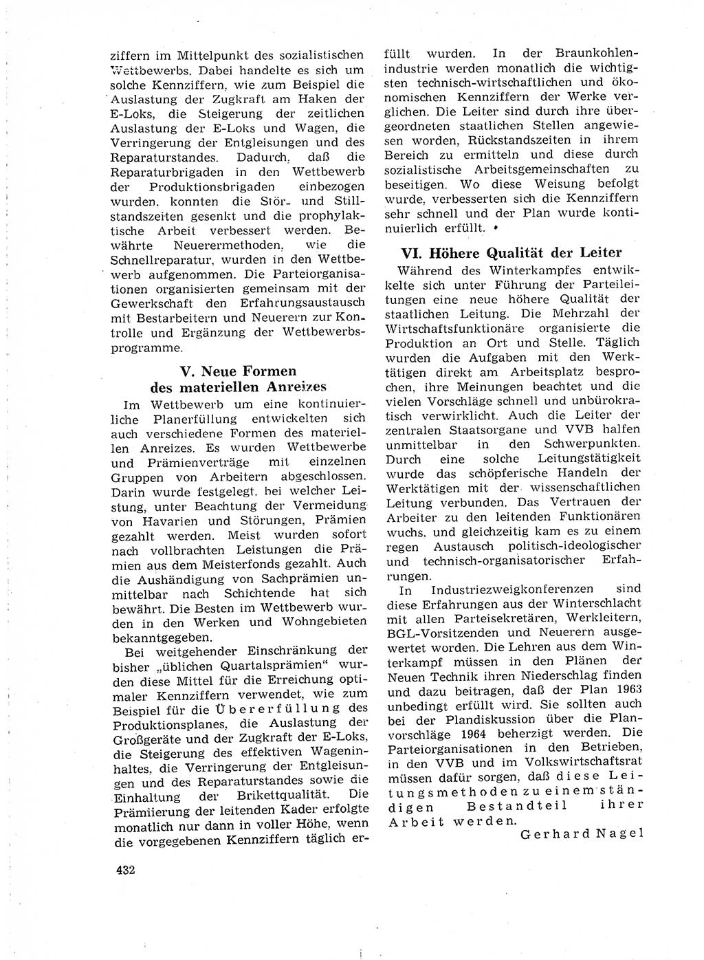 Neuer Weg (NW), Organ des Zentralkomitees (ZK) der SED (Sozialistische Einheitspartei Deutschlands) für Fragen des Parteilebens, 18. Jahrgang [Deutsche Demokratische Republik (DDR)] 1963, Seite 432 (NW ZK SED DDR 1963, S. 432)