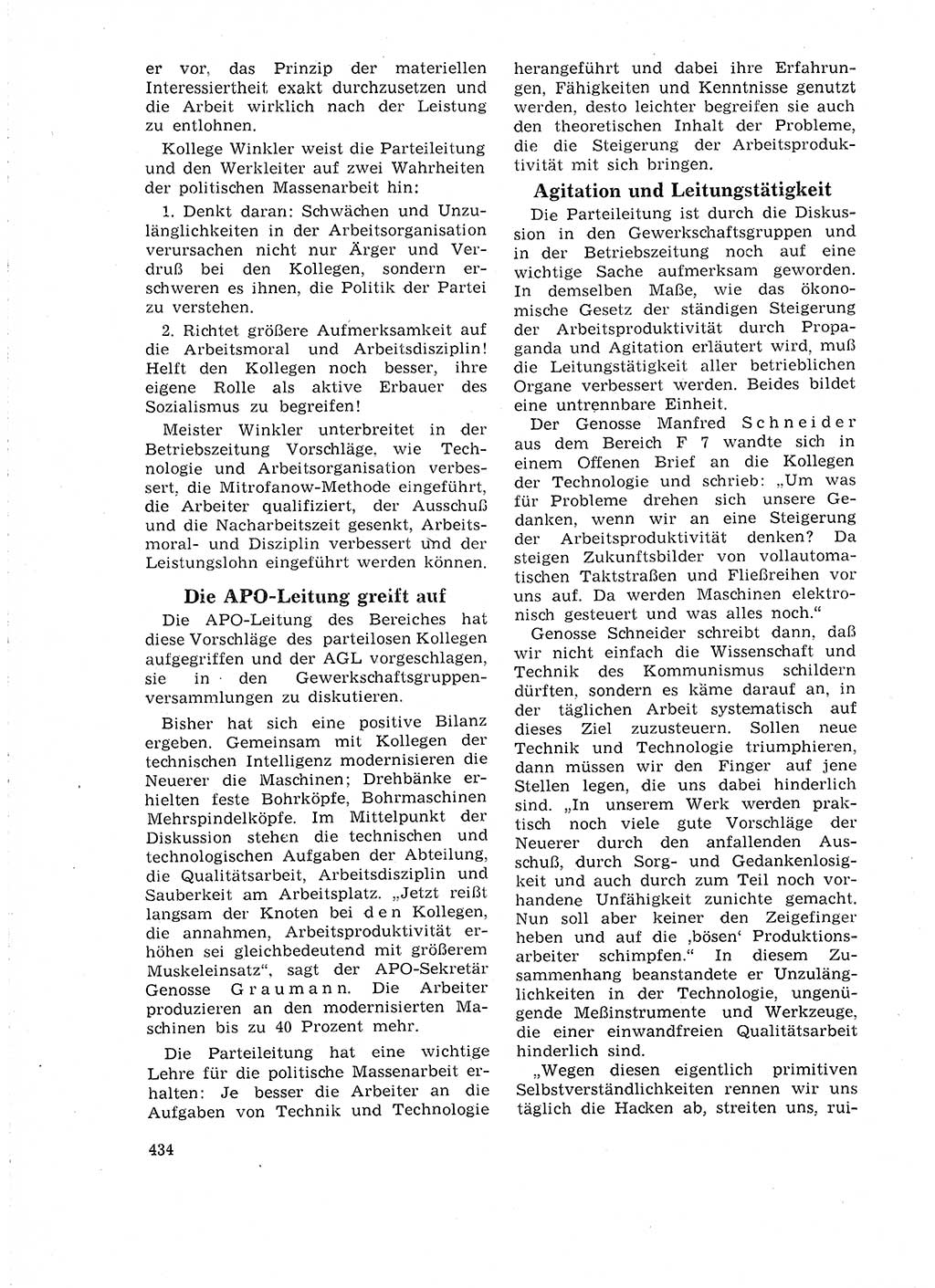 Neuer Weg (NW), Organ des Zentralkomitees (ZK) der SED (Sozialistische Einheitspartei Deutschlands) für Fragen des Parteilebens, 18. Jahrgang [Deutsche Demokratische Republik (DDR)] 1963, Seite 434 (NW ZK SED DDR 1963, S. 434)