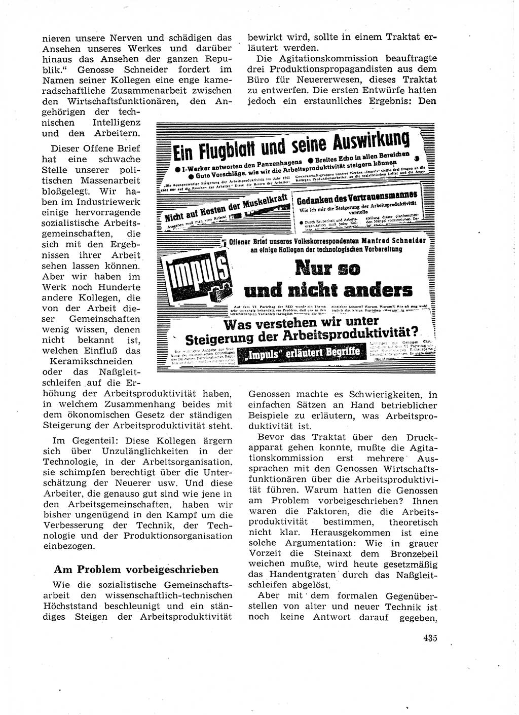 Neuer Weg (NW), Organ des Zentralkomitees (ZK) der SED (Sozialistische Einheitspartei Deutschlands) für Fragen des Parteilebens, 18. Jahrgang [Deutsche Demokratische Republik (DDR)] 1963, Seite 435 (NW ZK SED DDR 1963, S. 435)