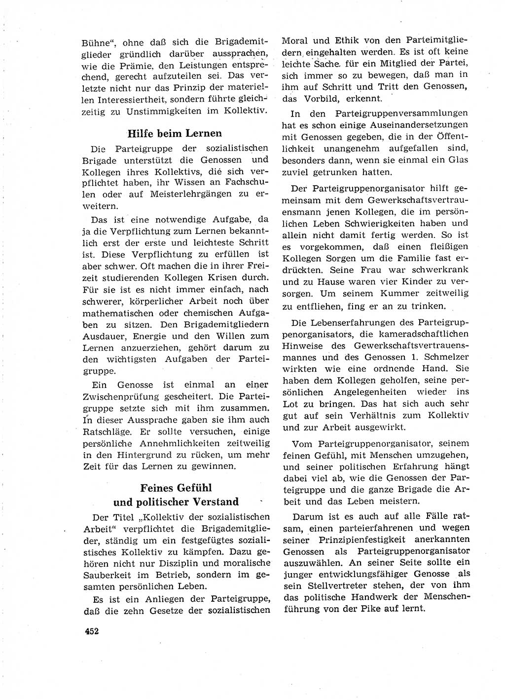 Neuer Weg (NW), Organ des Zentralkomitees (ZK) der SED (Sozialistische Einheitspartei Deutschlands) für Fragen des Parteilebens, 18. Jahrgang [Deutsche Demokratische Republik (DDR)] 1963, Seite 452 (NW ZK SED DDR 1963, S. 452)