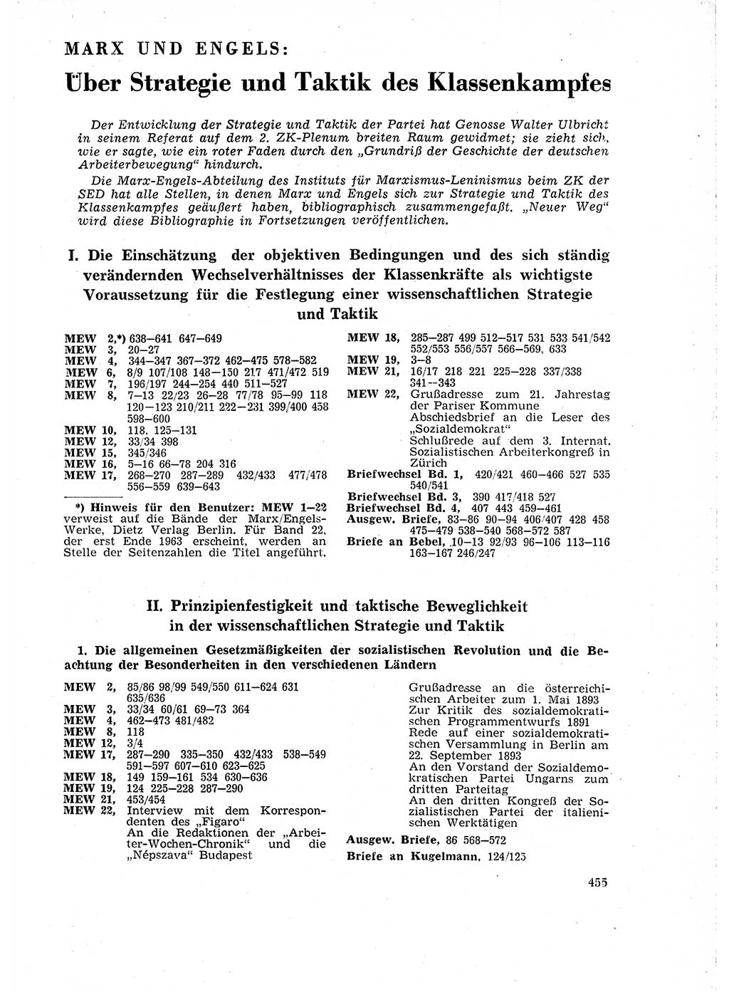 Neuer Weg (NW), Organ des Zentralkomitees (ZK) der SED (Sozialistische Einheitspartei Deutschlands) für Fragen des Parteilebens, 18. Jahrgang [Deutsche Demokratische Republik (DDR)] 1963, Seite 455 (NW ZK SED DDR 1963, S. 455)