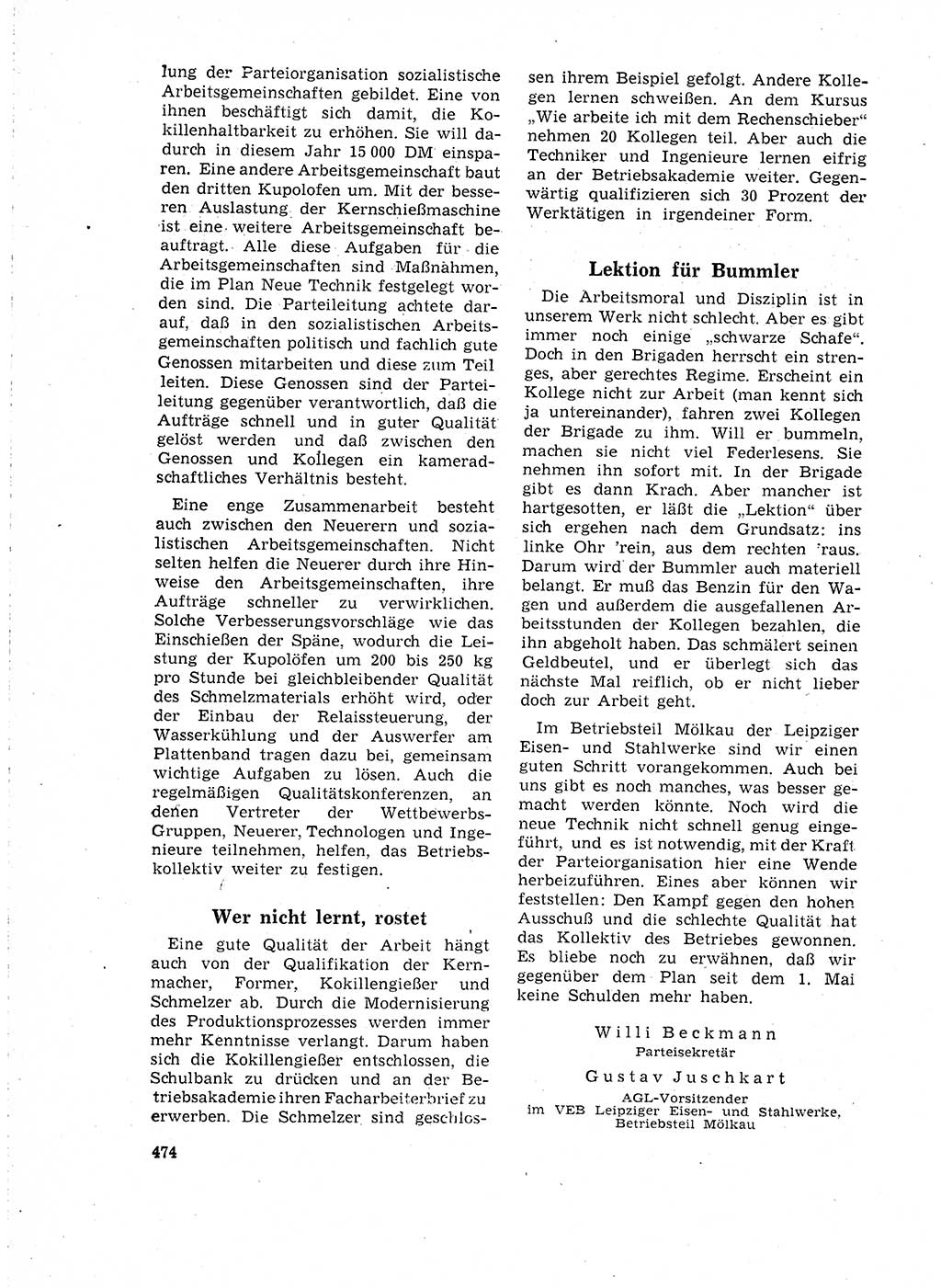 Neuer Weg (NW), Organ des Zentralkomitees (ZK) der SED (Sozialistische Einheitspartei Deutschlands) für Fragen des Parteilebens, 18. Jahrgang [Deutsche Demokratische Republik (DDR)] 1963, Seite 474 (NW ZK SED DDR 1963, S. 474)