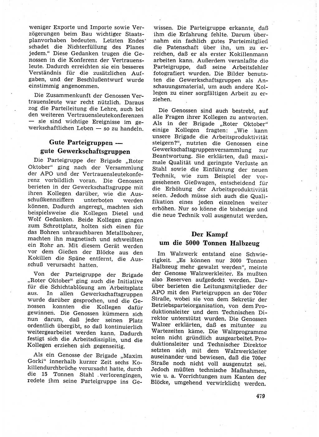 Neuer Weg (NW), Organ des Zentralkomitees (ZK) der SED (Sozialistische Einheitspartei Deutschlands) für Fragen des Parteilebens, 18. Jahrgang [Deutsche Demokratische Republik (DDR)] 1963, Seite 479 (NW ZK SED DDR 1963, S. 479)