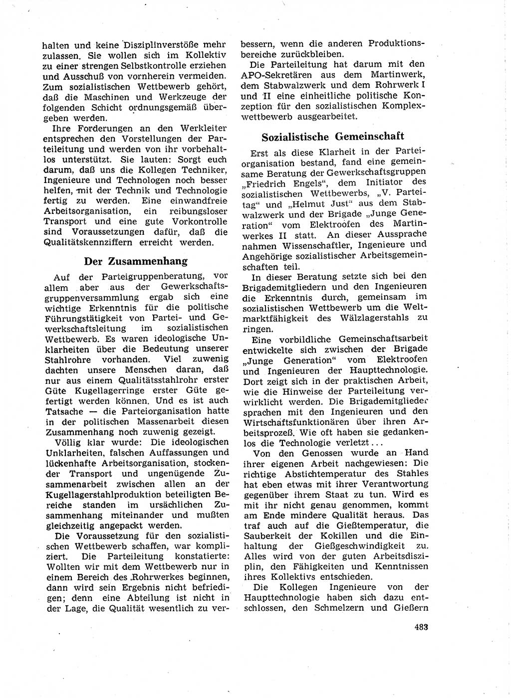 Neuer Weg (NW), Organ des Zentralkomitees (ZK) der SED (Sozialistische Einheitspartei Deutschlands) für Fragen des Parteilebens, 18. Jahrgang [Deutsche Demokratische Republik (DDR)] 1963, Seite 483 (NW ZK SED DDR 1963, S. 483)