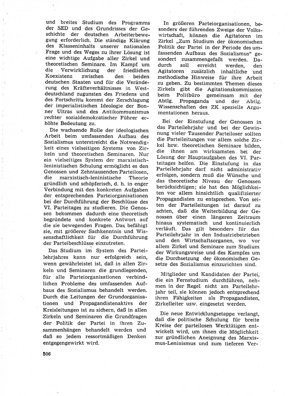 Neuer Weg (NW), Organ des Zentralkomitees (ZK) der SED (Sozialistische Einheitspartei Deutschlands) für Fragen des Parteilebens, 18. Jahrgang [Deutsche Demokratische Republik (DDR)] 1963, Seite 506 (NW ZK SED DDR 1963, S. 506)
