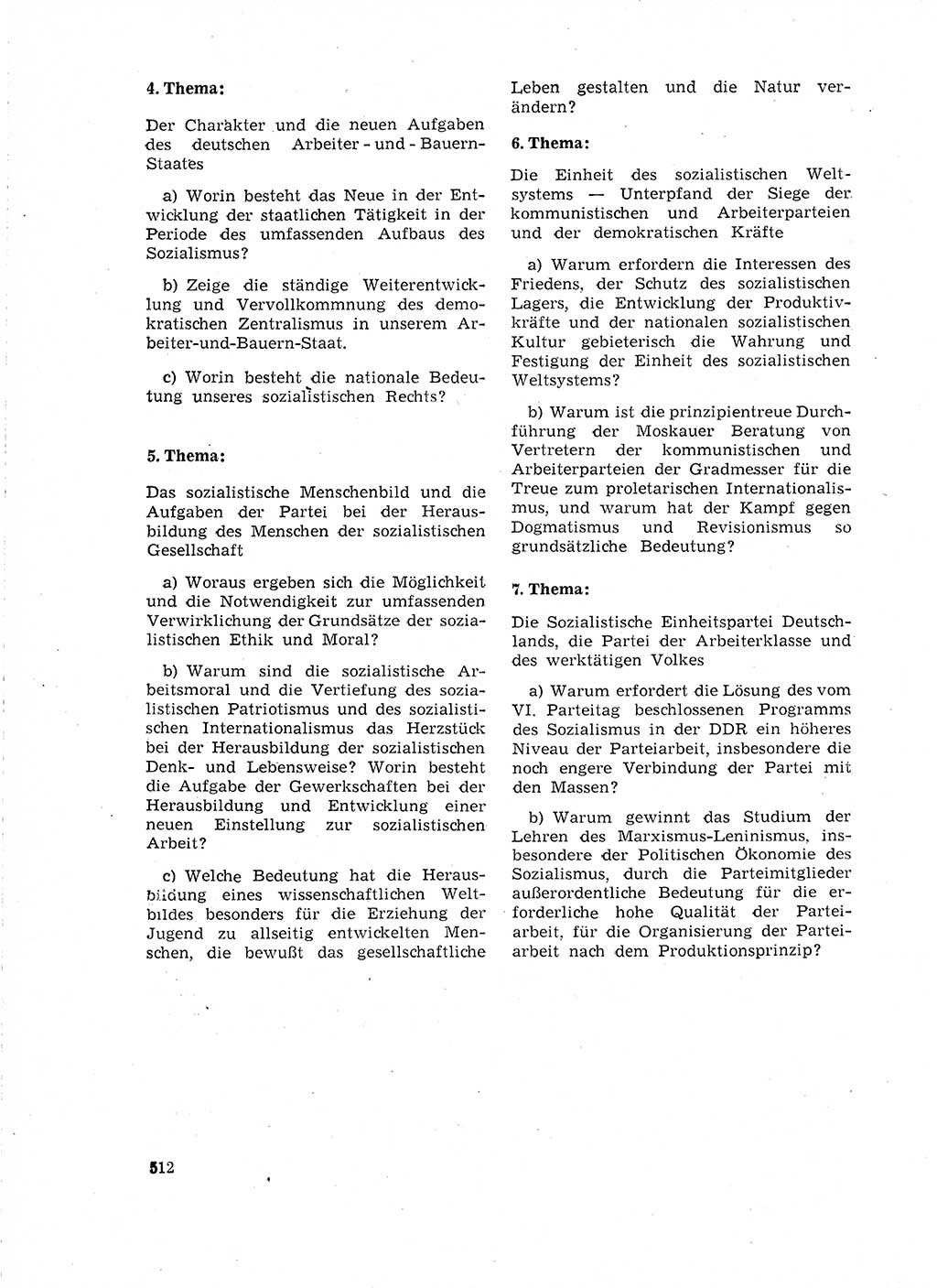 Neuer Weg (NW), Organ des Zentralkomitees (ZK) der SED (Sozialistische Einheitspartei Deutschlands) für Fragen des Parteilebens, 18. Jahrgang [Deutsche Demokratische Republik (DDR)] 1963, Seite 512 (NW ZK SED DDR 1963, S. 512)