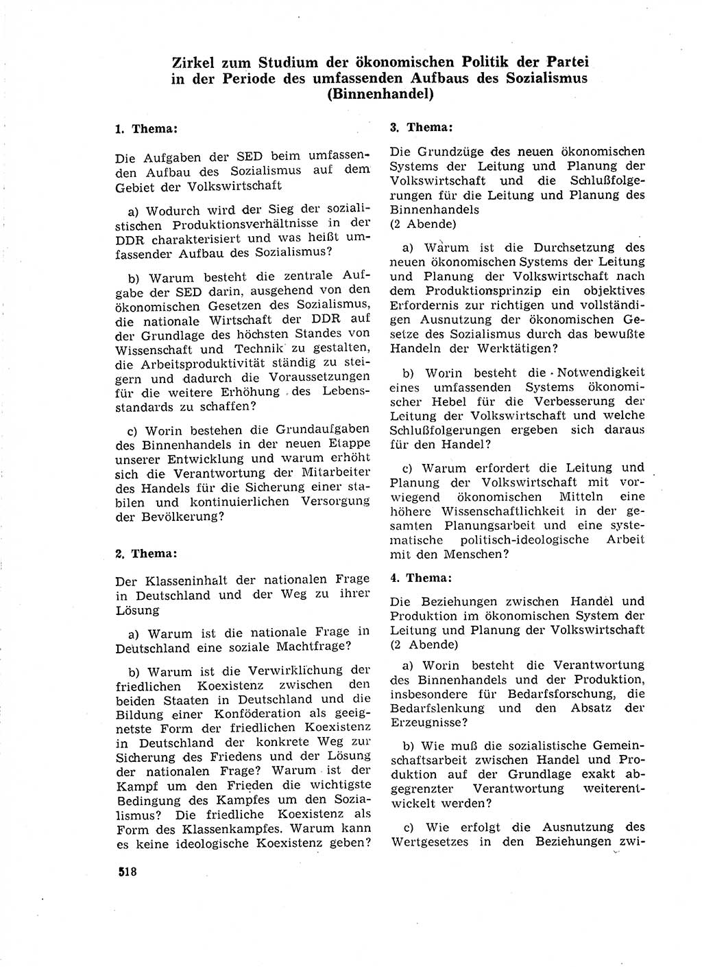 Neuer Weg (NW), Organ des Zentralkomitees (ZK) der SED (Sozialistische Einheitspartei Deutschlands) für Fragen des Parteilebens, 18. Jahrgang [Deutsche Demokratische Republik (DDR)] 1963, Seite 518 (NW ZK SED DDR 1963, S. 518)
