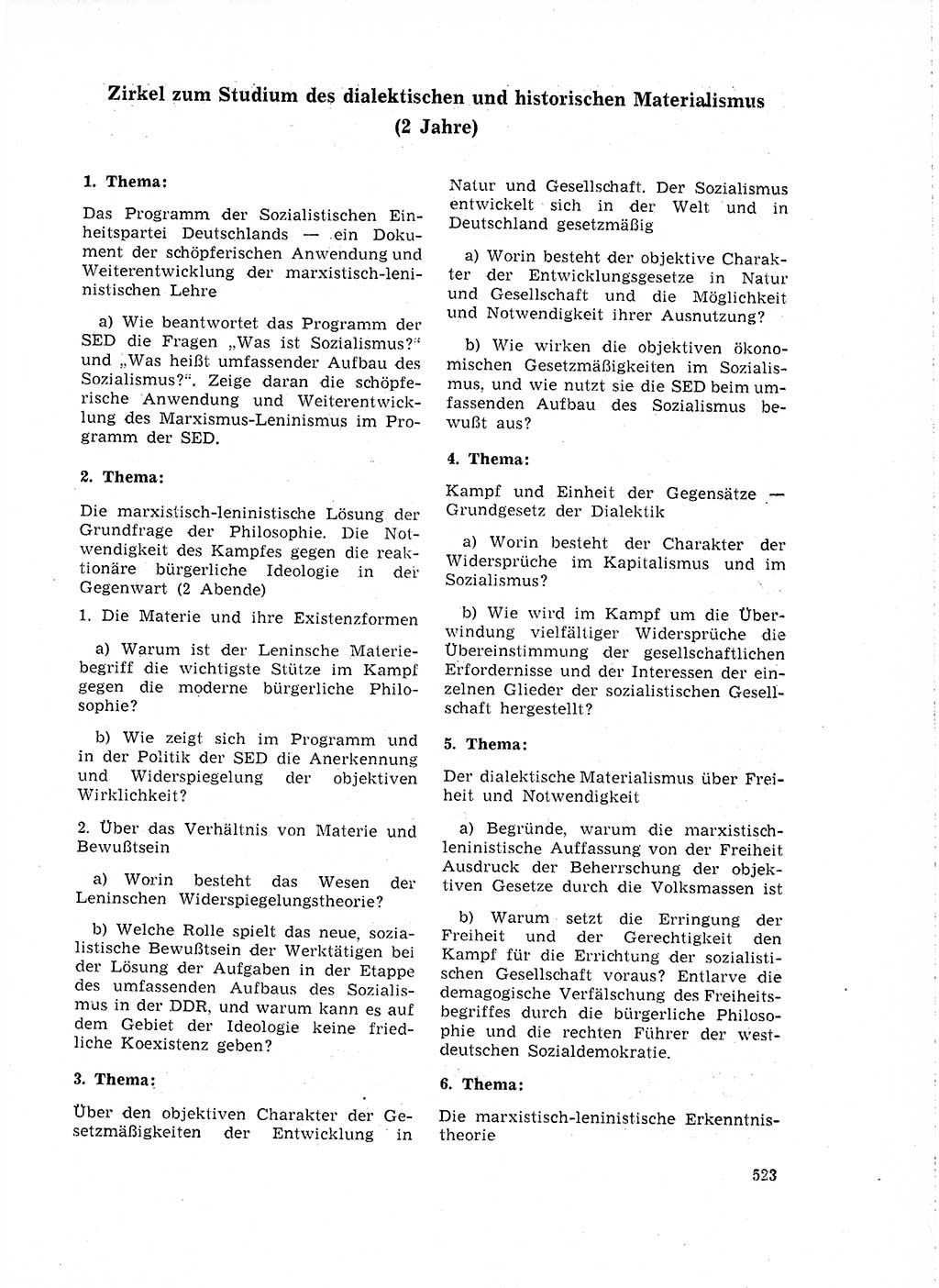 Neuer Weg (NW), Organ des Zentralkomitees (ZK) der SED (Sozialistische Einheitspartei Deutschlands) für Fragen des Parteilebens, 18. Jahrgang [Deutsche Demokratische Republik (DDR)] 1963, Seite 523 (NW ZK SED DDR 1963, S. 523)