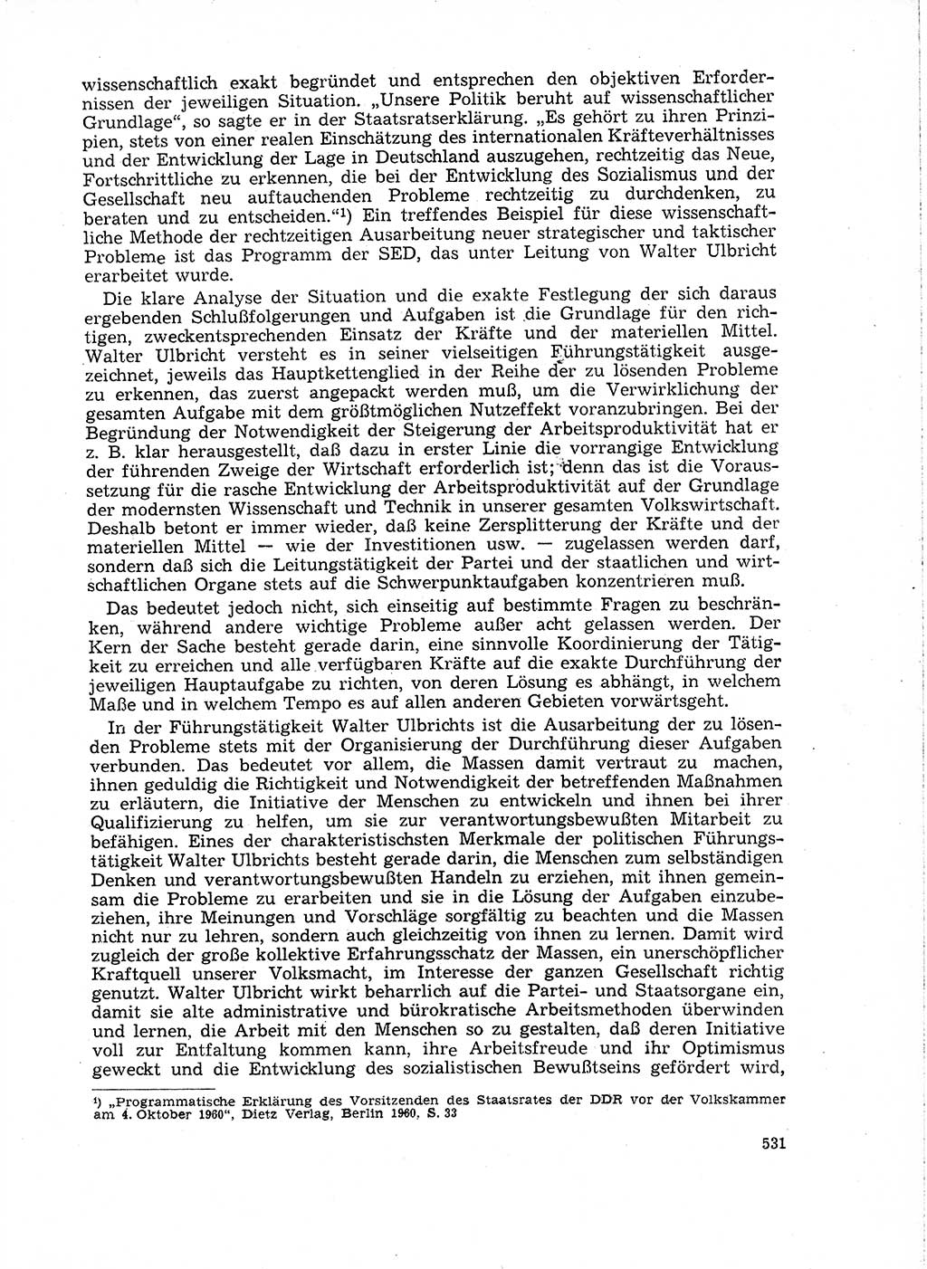 Neuer Weg (NW), Organ des Zentralkomitees (ZK) der SED (Sozialistische Einheitspartei Deutschlands) für Fragen des Parteilebens, 18. Jahrgang [Deutsche Demokratische Republik (DDR)] 1963, Seite 531 (NW ZK SED DDR 1963, S. 531)