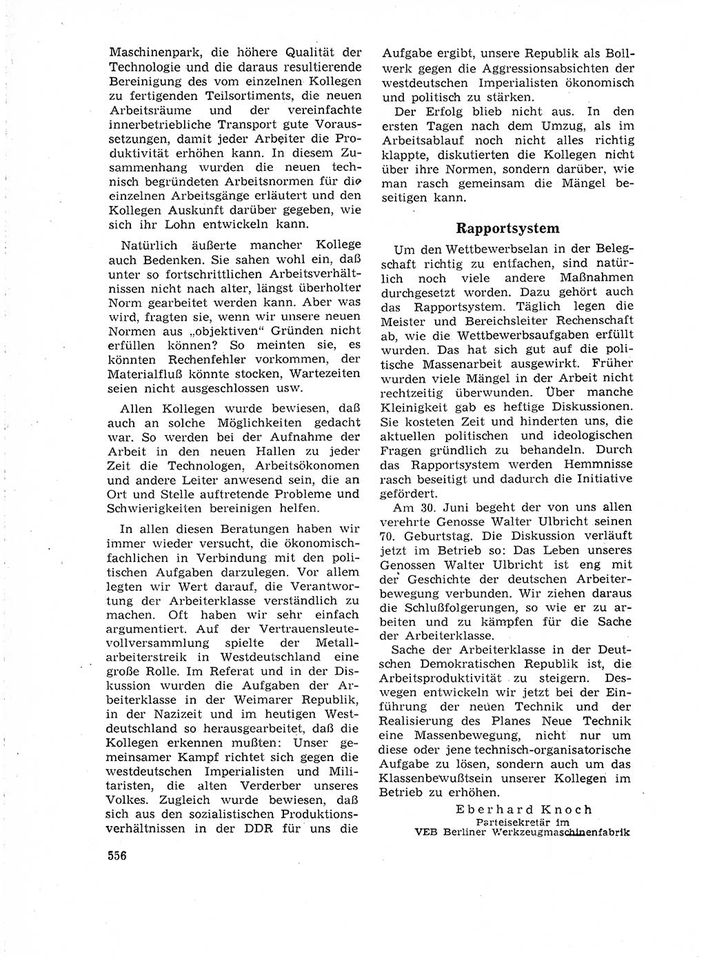 Neuer Weg (NW), Organ des Zentralkomitees (ZK) der SED (Sozialistische Einheitspartei Deutschlands) fÃ¼r Fragen des Parteilebens, 18. Jahrgang [Deutsche Demokratische Republik (DDR)] 1963, Seite 556 (NW ZK SED DDR 1963, S. 556)