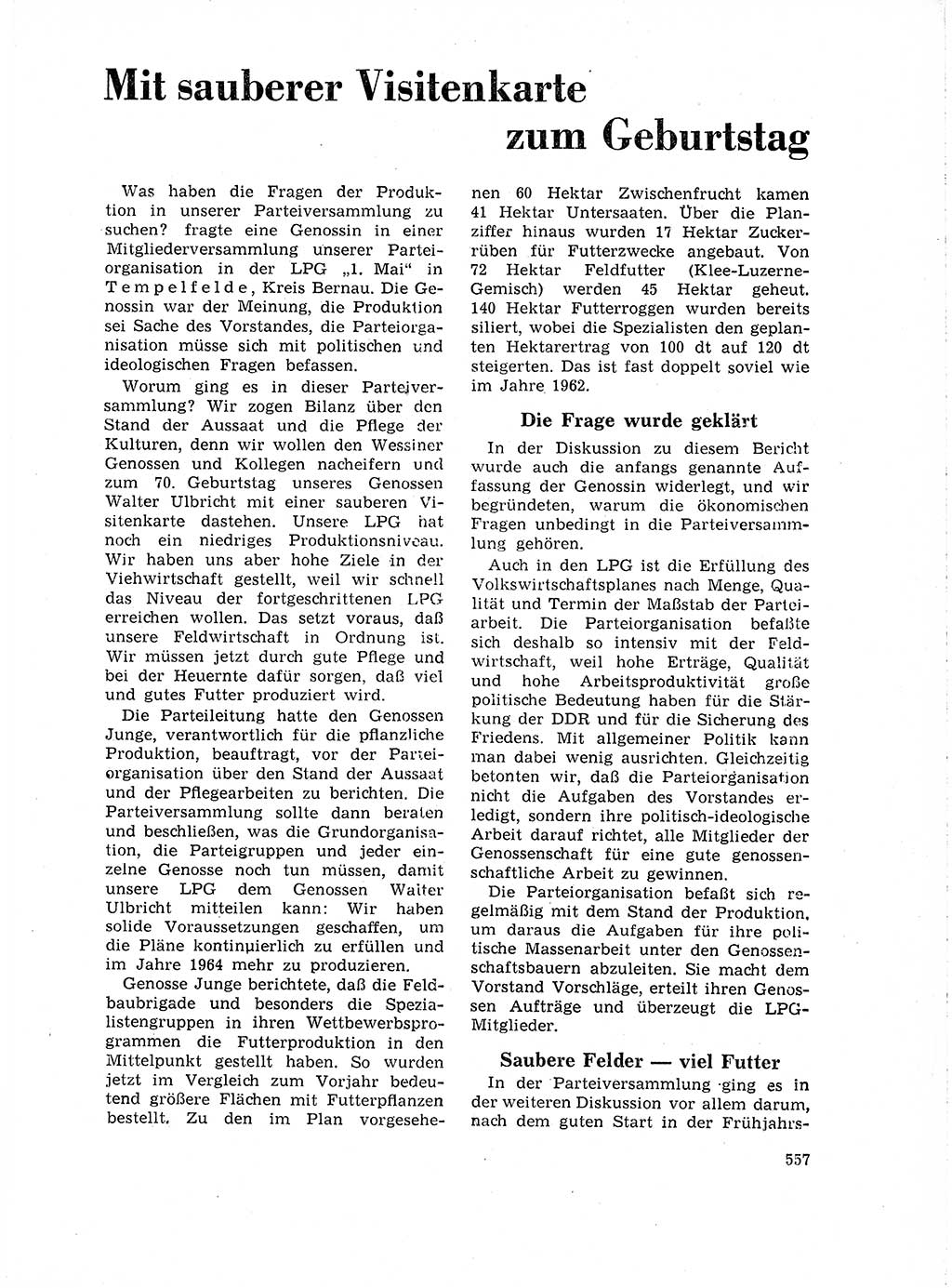 Neuer Weg (NW), Organ des Zentralkomitees (ZK) der SED (Sozialistische Einheitspartei Deutschlands) für Fragen des Parteilebens, 18. Jahrgang [Deutsche Demokratische Republik (DDR)] 1963, Seite 557 (NW ZK SED DDR 1963, S. 557)