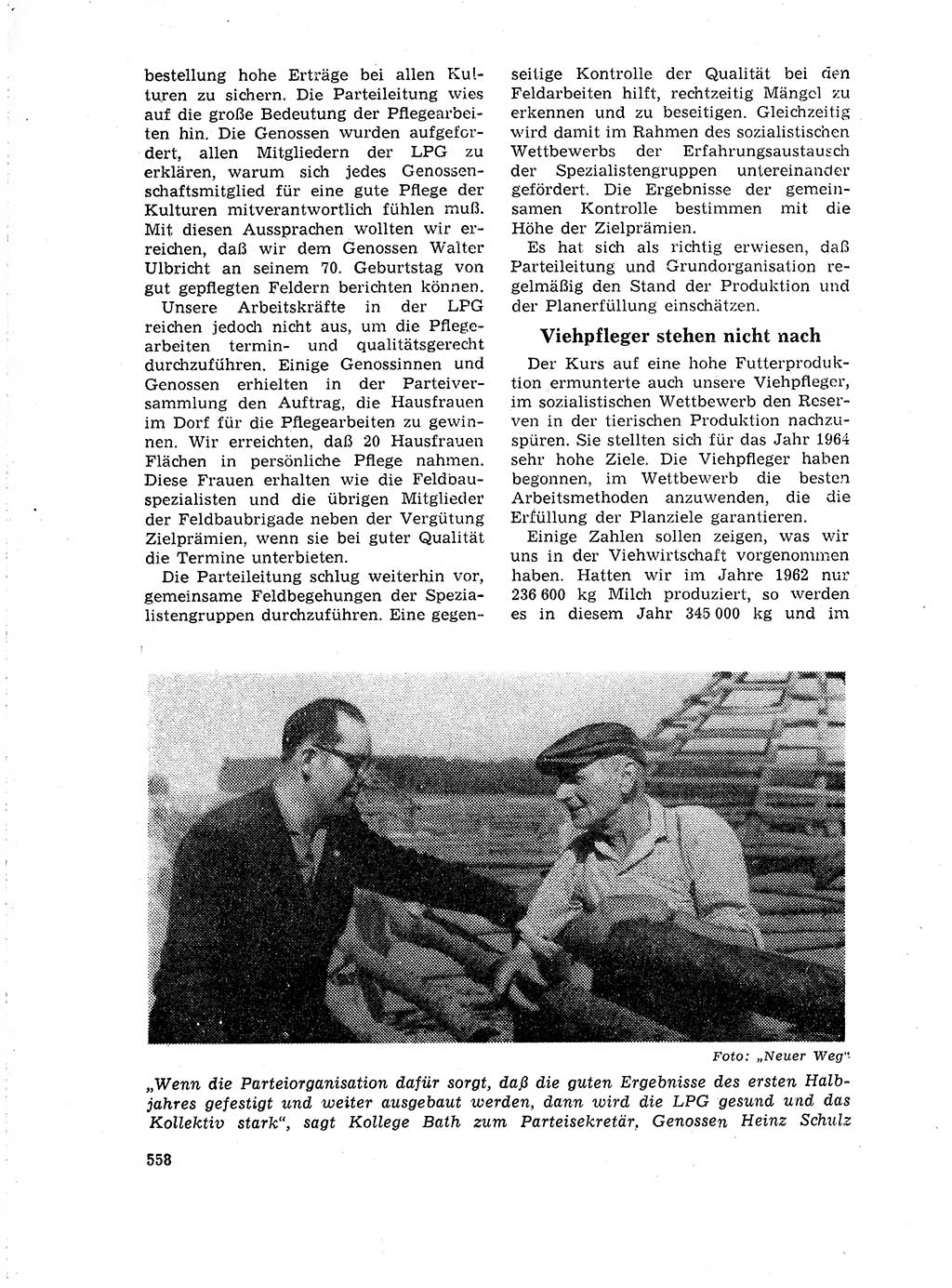 Neuer Weg (NW), Organ des Zentralkomitees (ZK) der SED (Sozialistische Einheitspartei Deutschlands) fÃ¼r Fragen des Parteilebens, 18. Jahrgang [Deutsche Demokratische Republik (DDR)] 1963, Seite 558 (NW ZK SED DDR 1963, S. 558)