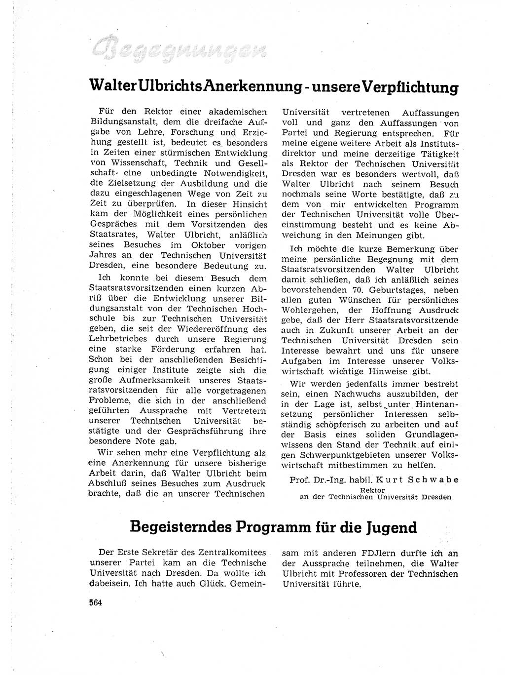 Neuer Weg (NW), Organ des Zentralkomitees (ZK) der SED (Sozialistische Einheitspartei Deutschlands) für Fragen des Parteilebens, 18. Jahrgang [Deutsche Demokratische Republik (DDR)] 1963, Seite 564 (NW ZK SED DDR 1963, S. 564)