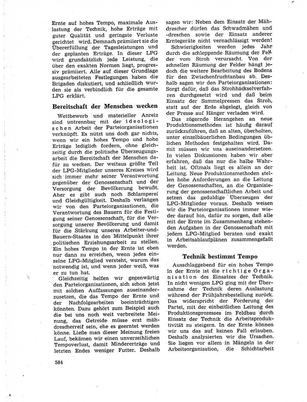 Neuer Weg (NW), Organ des Zentralkomitees (ZK) der SED (Sozialistische Einheitspartei Deutschlands) für Fragen des Parteilebens, 18. Jahrgang [Deutsche Demokratische Republik (DDR)] 1963, Seite 584 (NW ZK SED DDR 1963, S. 584)