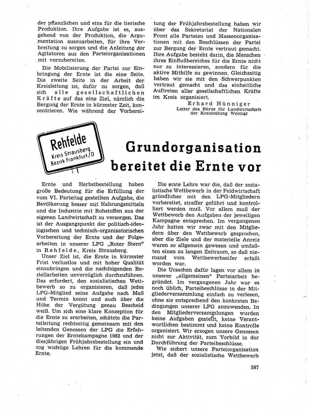 Neuer Weg (NW), Organ des Zentralkomitees (ZK) der SED (Sozialistische Einheitspartei Deutschlands) für Fragen des Parteilebens, 18. Jahrgang [Deutsche Demokratische Republik (DDR)] 1963, Seite 587 (NW ZK SED DDR 1963, S. 587)