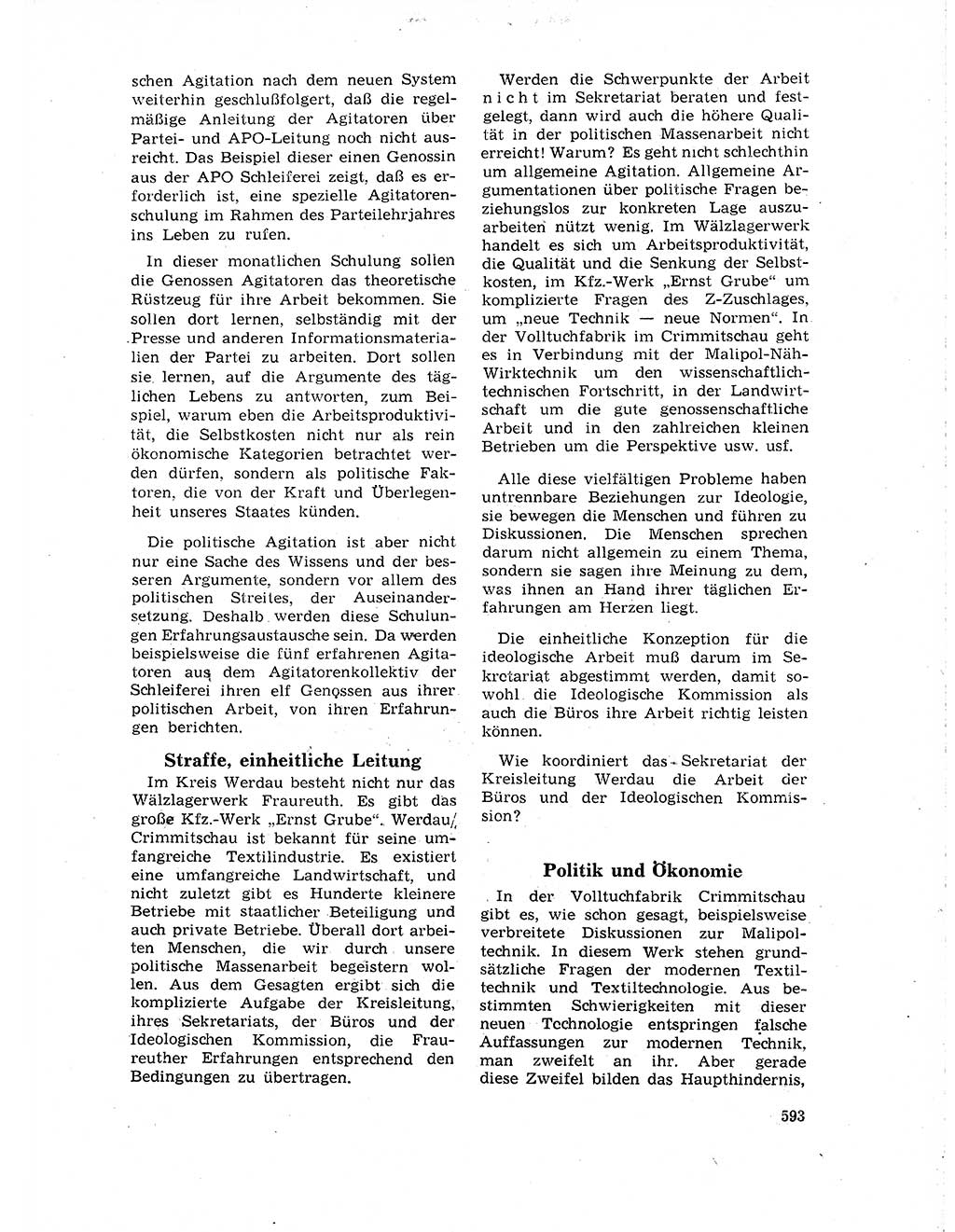 Neuer Weg (NW), Organ des Zentralkomitees (ZK) der SED (Sozialistische Einheitspartei Deutschlands) für Fragen des Parteilebens, 18. Jahrgang [Deutsche Demokratische Republik (DDR)] 1963, Seite 593 (NW ZK SED DDR 1963, S. 593)