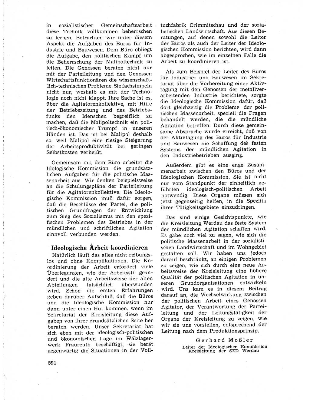 Neuer Weg (NW), Organ des Zentralkomitees (ZK) der SED (Sozialistische Einheitspartei Deutschlands) für Fragen des Parteilebens, 18. Jahrgang [Deutsche Demokratische Republik (DDR)] 1963, Seite 594 (NW ZK SED DDR 1963, S. 594)