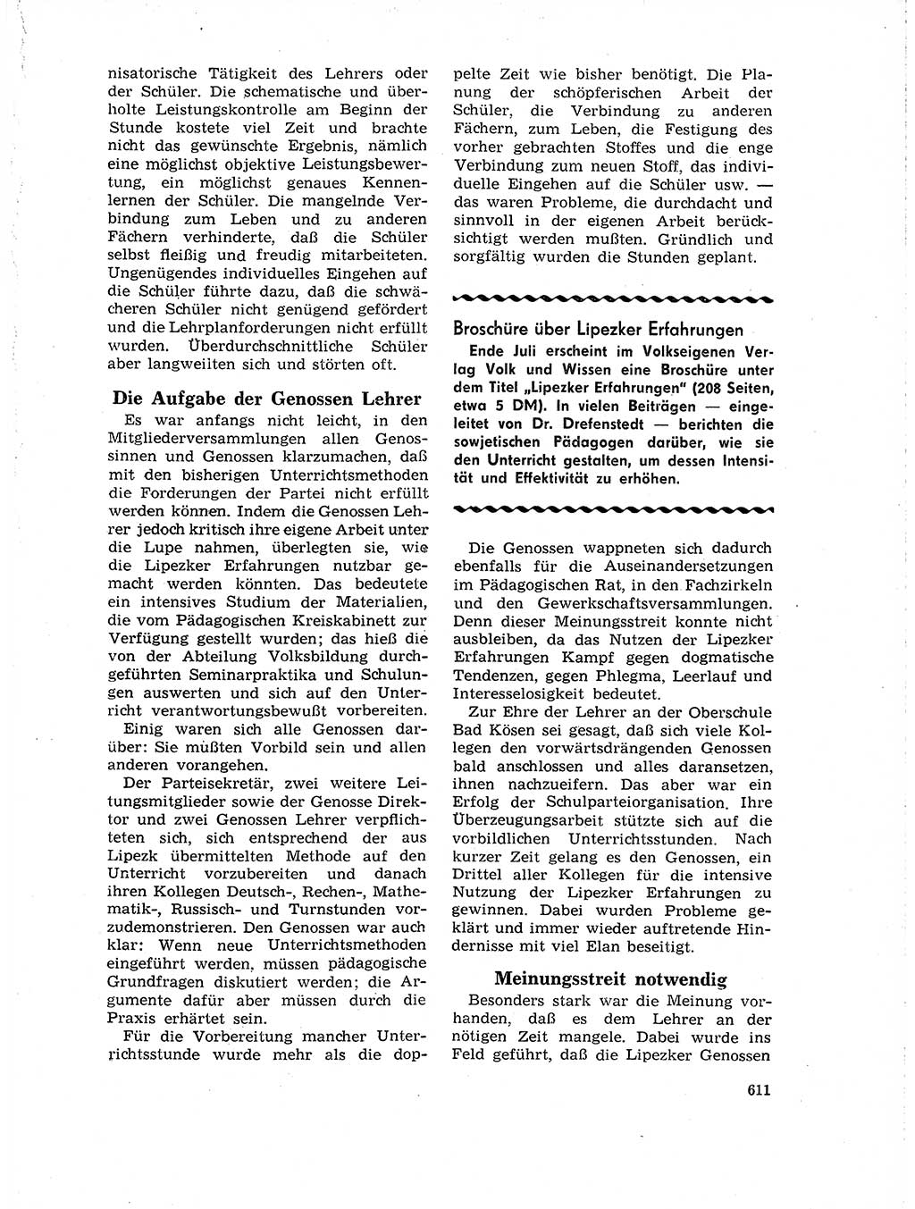 Neuer Weg (NW), Organ des Zentralkomitees (ZK) der SED (Sozialistische Einheitspartei Deutschlands) für Fragen des Parteilebens, 18. Jahrgang [Deutsche Demokratische Republik (DDR)] 1963, Seite 611 (NW ZK SED DDR 1963, S. 611)