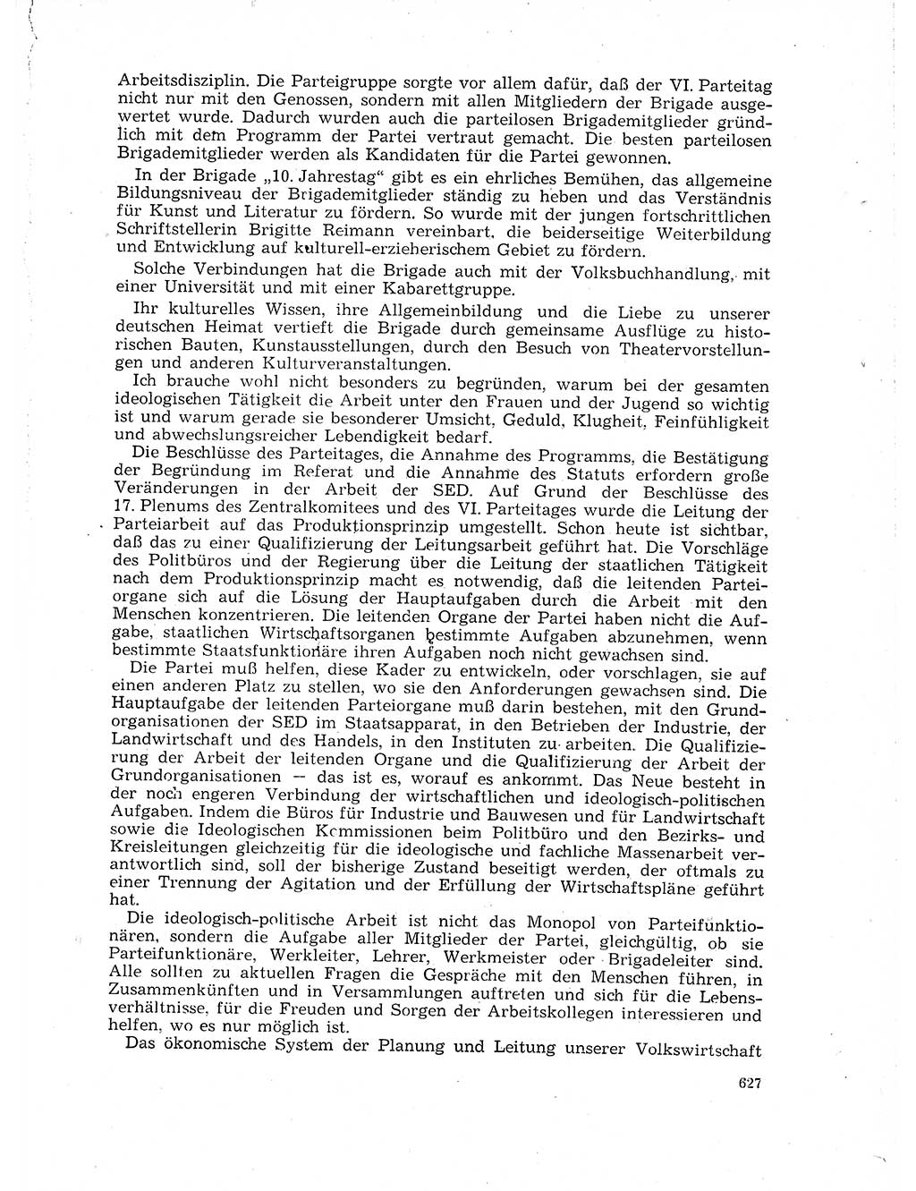 Neuer Weg (NW), Organ des Zentralkomitees (ZK) der SED (Sozialistische Einheitspartei Deutschlands) für Fragen des Parteilebens, 18. Jahrgang [Deutsche Demokratische Republik (DDR)] 1963, Seite 627 (NW ZK SED DDR 1963, S. 627)