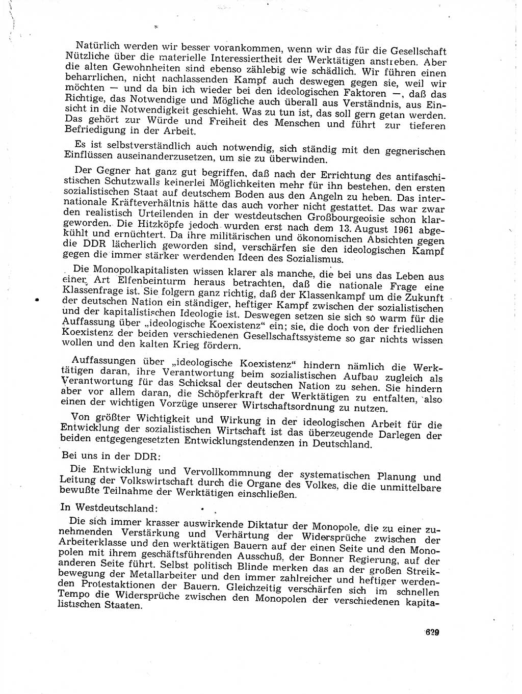 Neuer Weg (NW), Organ des Zentralkomitees (ZK) der SED (Sozialistische Einheitspartei Deutschlands) für Fragen des Parteilebens, 18. Jahrgang [Deutsche Demokratische Republik (DDR)] 1963, Seite 629 (NW ZK SED DDR 1963, S. 629)