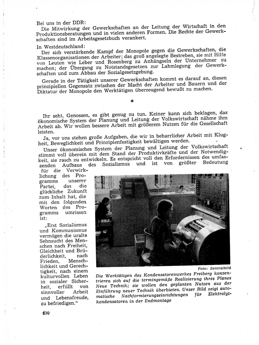 Neuer Weg (NW), Organ des Zentralkomitees (ZK) der SED (Sozialistische Einheitspartei Deutschlands) für Fragen des Parteilebens, 18. Jahrgang [Deutsche Demokratische Republik (DDR)] 1963, Seite 630 (NW ZK SED DDR 1963, S. 630)
