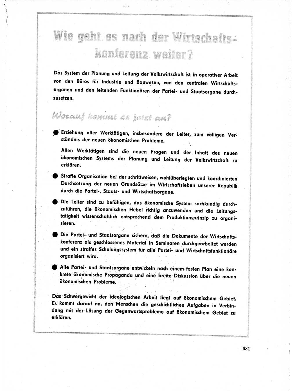 Neuer Weg (NW), Organ des Zentralkomitees (ZK) der SED (Sozialistische Einheitspartei Deutschlands) für Fragen des Parteilebens, 18. Jahrgang [Deutsche Demokratische Republik (DDR)] 1963, Seite 631 (NW ZK SED DDR 1963, S. 631)